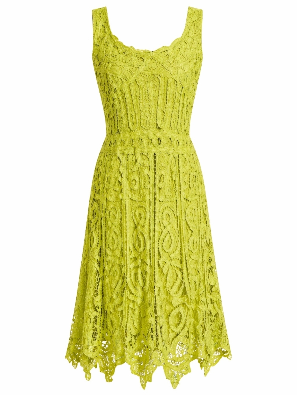 Summer Resort Wedding Lace Dress Apple Green Sleeveless Crochet/Lace Overlay NWT